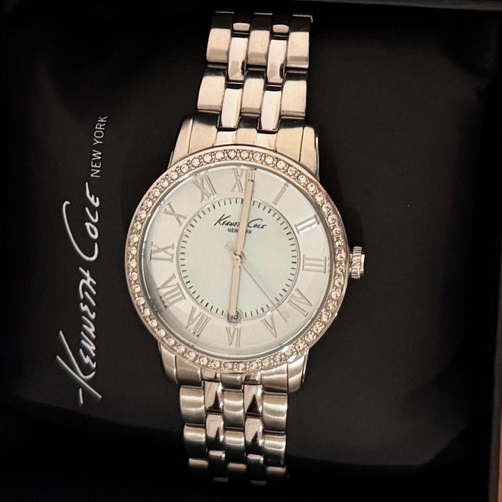 Kenneth Cole Pave Mother of Pearl Watch - Picture 2 of 5
